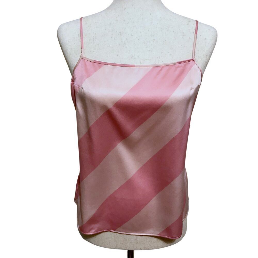Victoria's Secret NWT Striped Pink Satin Cami Top Women Various